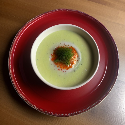Leek & Baked Potatoe Vichyssoise W/ Red Caviar recipe image