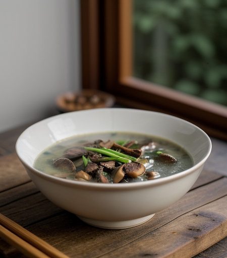 Leek Shiitake Soup recipe image