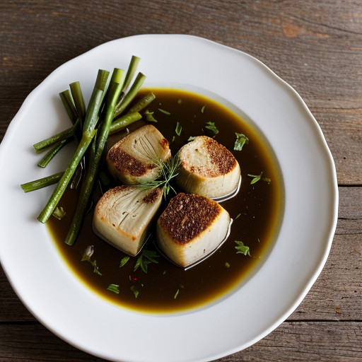 Leek and Artichoke Vinaigrette - House Beautiful recipe image
