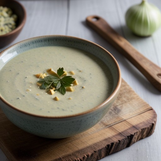 Leek and Stilton Cheese Soup recipe image