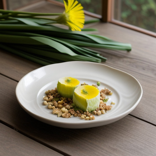 Leeks Mimosa With Oregon Hazelnuts recipe image