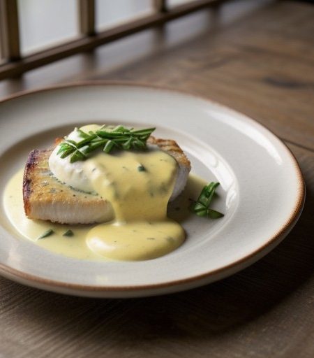 Leeks and Fish Hollandaise recipe image