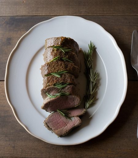 Leg of Lamb With Mustard Garlic & Rosemary recipe image