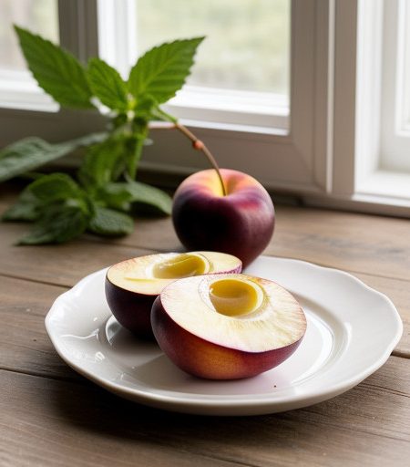 Lemon Cheese Stuffed Nectarines recipe image