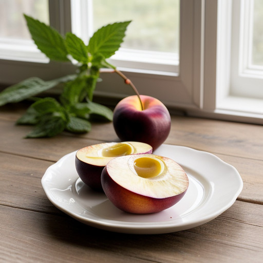 Lemon Cheese Stuffed Nectarines recipe image