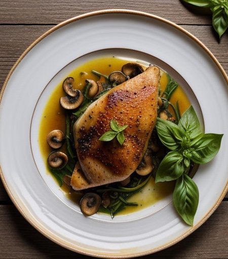 Lemon Chicken With Basil recipe image