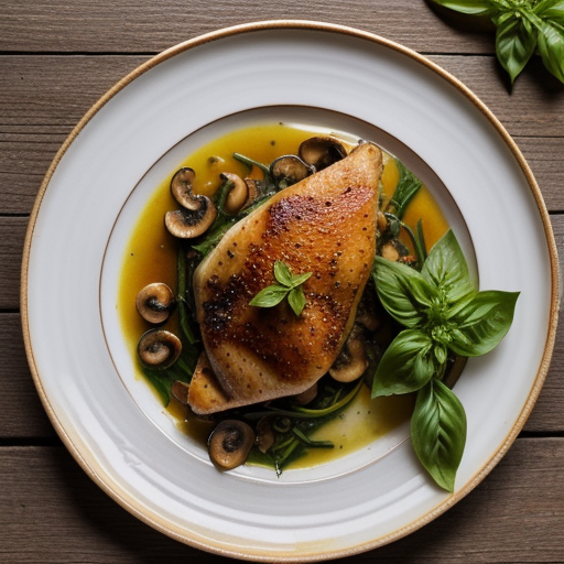 Lemon Chicken With Basil recipe image
