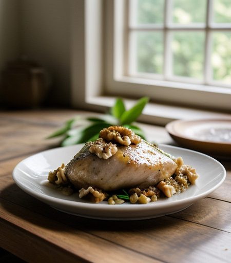 Lemon Chicken With Walnuts recipe image