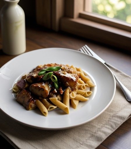 Lemon-Chili Chicken With Penne recipe image