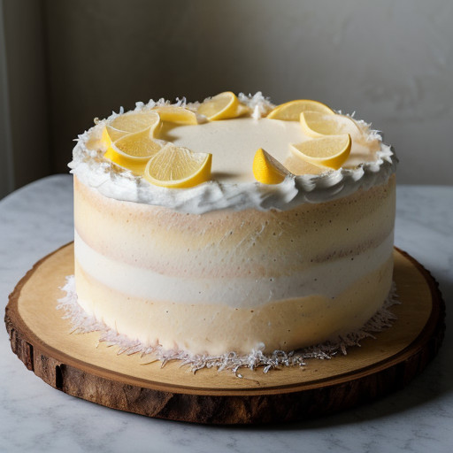 Lemon-Coconut Angel Cake recipe image