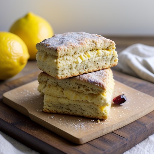 Lemon Cornmeal Scones With Dried Cherries recipe image