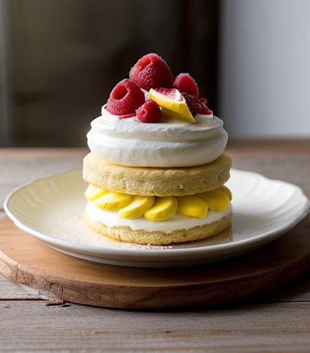 Lemon Curd Shortcake W/ Raspberries & Strawberries recipe image