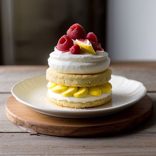 Lemon Curd Shortcake W/ Raspberries & Strawberries recipe image