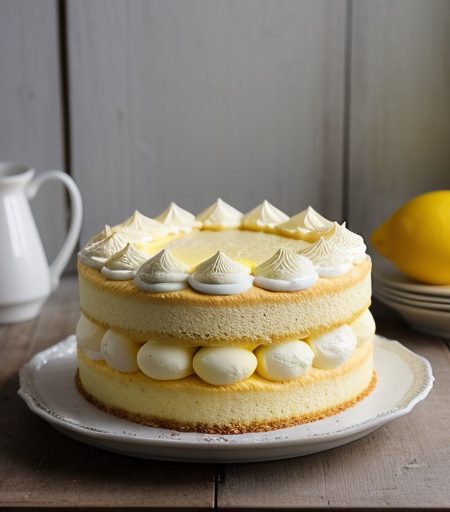 Lemon-Lattice White Chocolate Cake recipe image