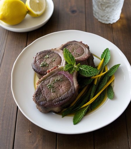 Lemon Mint Lamb Chops recipe image