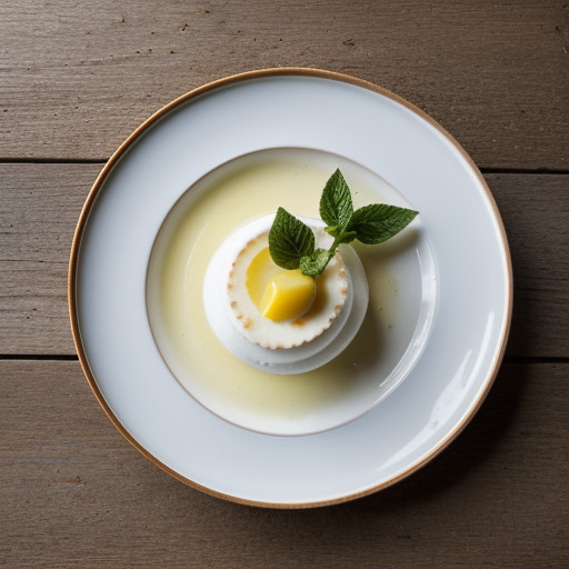 Lemon Panna Cotta With Spring Fruit and Almond Wafers recipe image