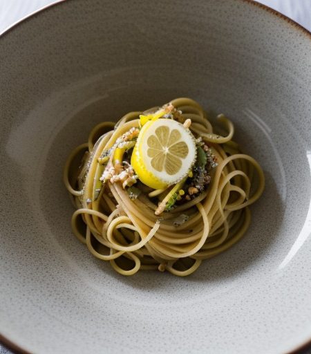 Lemon Pasta Salad With Peppercorn-Coconut Glaze recipe image