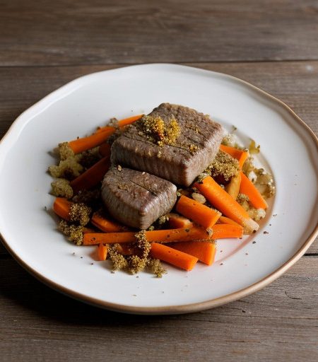 Lemon - Pepper Steak & Carrots recipe image