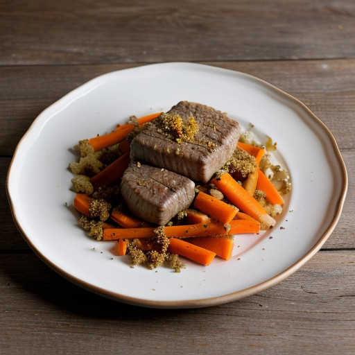 Lemon - Pepper Steak & Carrots recipe image