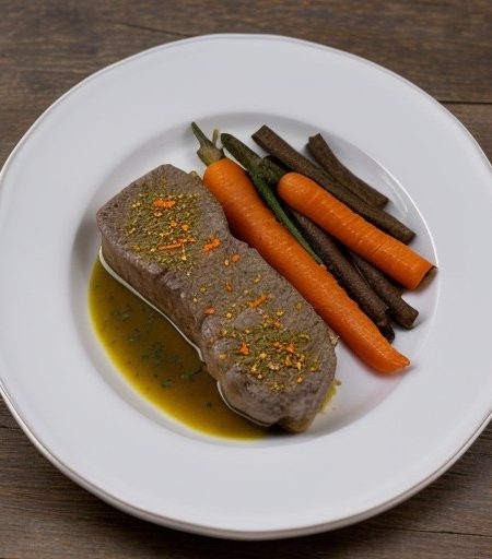 Lemon - Pepper Steak and Carrots recipe image