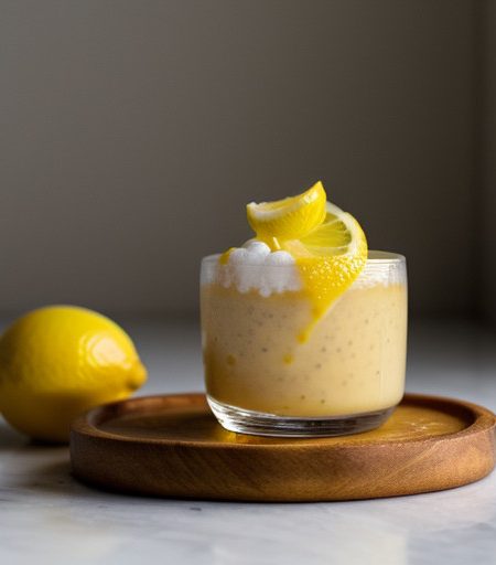 Lemon Snow With Golden Grand Marnier Sauce recipe image