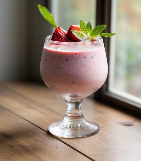 Lemon Strawberry Yogurt Smoothie recipe image