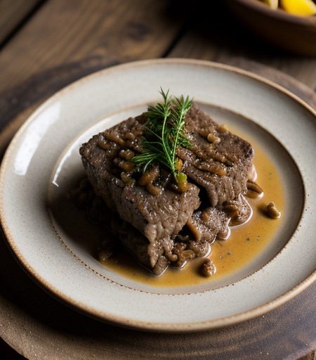 Lemony Beef~ Vegetables & Barley recipe image