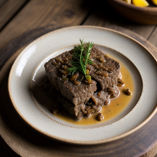 Lemony Beef~ Vegetables & Barley recipe image