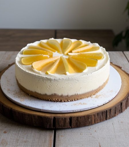Lemony Cheesecake With Fresh Fruit recipe image