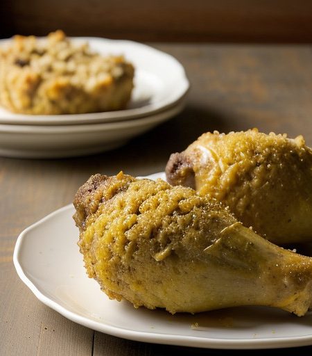 Lemony Drumsticks With Stuffing recipe image