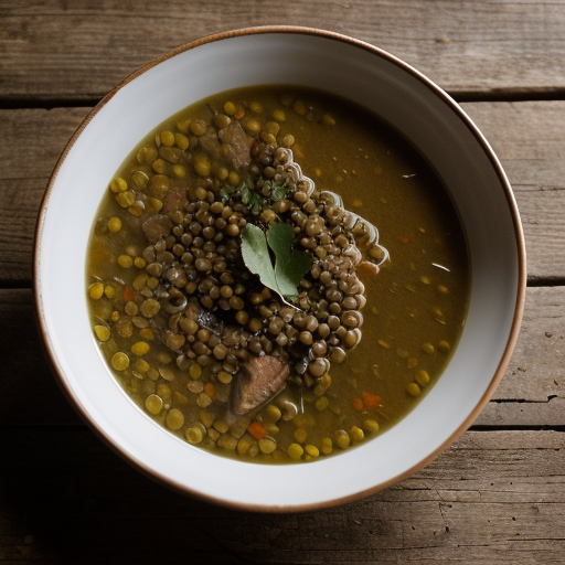 Lencseleves Fogoyhussal (Lentil Soup With Par recipe image