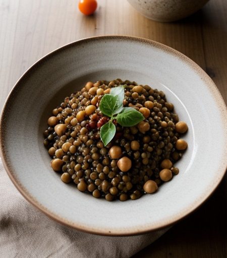 Lentil Garbanzo Bean and Tomato Salad - Bon Appetit recipe image