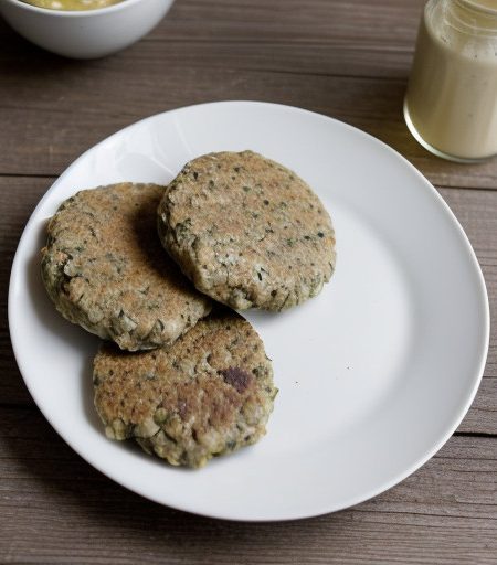Lentil Nut Patties With Mushroom Vinaigrette recipe image