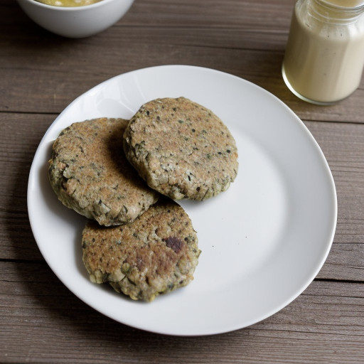 Lentil Nut Patties With Mushroom Vinaigrette recipe image