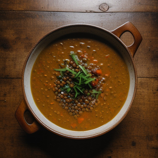 Lentil Soup With Frankfurters recipe image