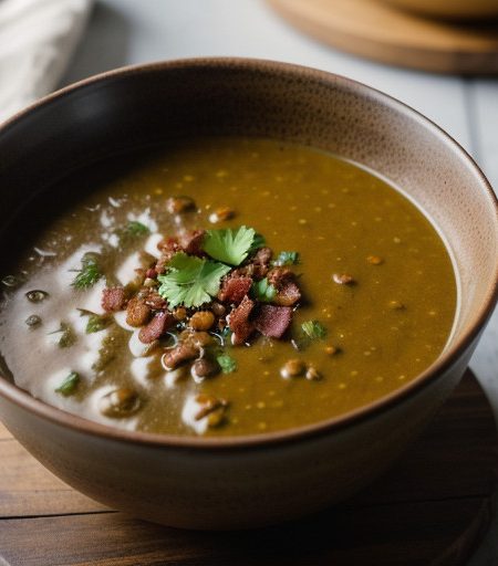 Lentil Soup With Liver Dumplings recipe image