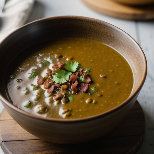Lentil Soup With Liver Dumplings recipe image
