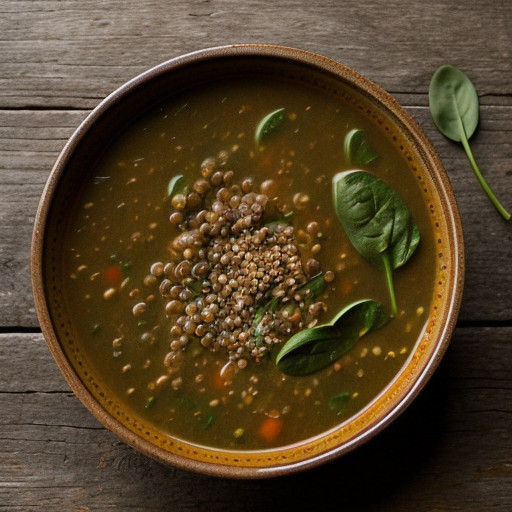 Lentil & Spinach Soup~ Adas Bi Sabaanikh (V recipe image