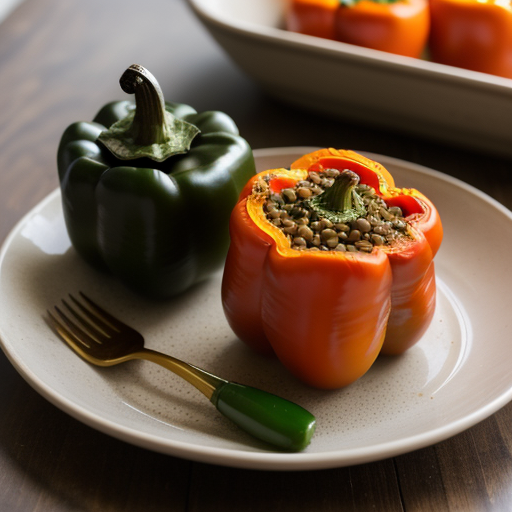 Lentil Stuffed Peppers recipe image