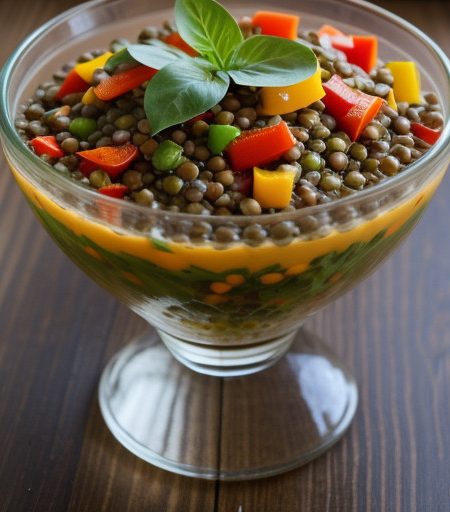 Lentil & Sweet Pepper Salad recipe image