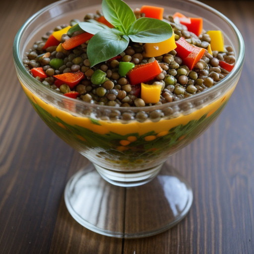 Lentil & Sweet Pepper Salad recipe image
