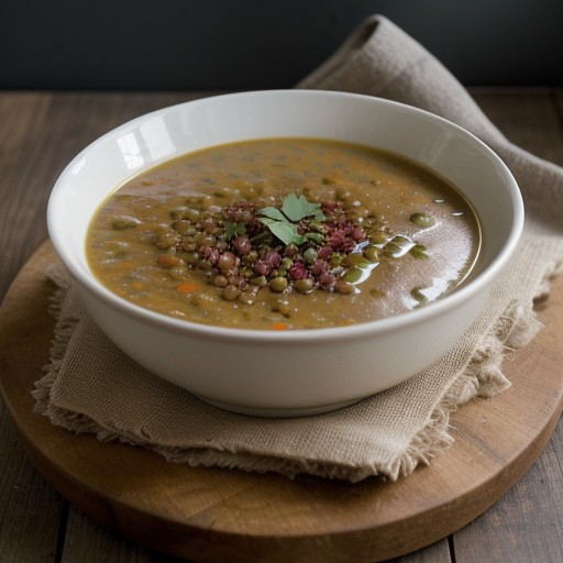 Lentil and Bacon Soup recipe image