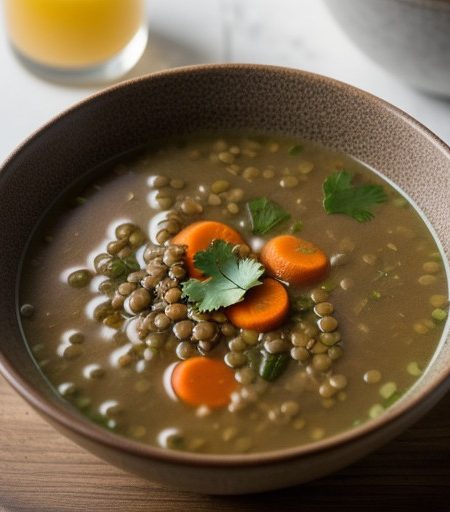Lentil and Brown Rice Soup recipe image