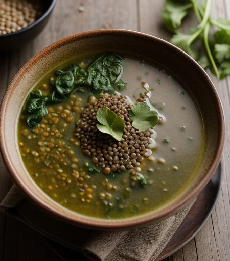 Lentil and Spinach Soup. recipe image