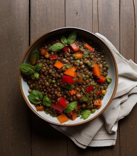 Lentil and Sweet Pepper Salad recipe image