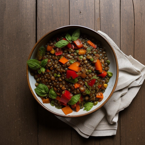Lentil and Sweet Pepper Salad recipe image