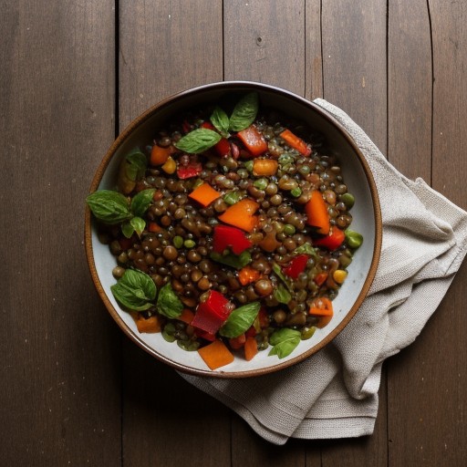 Lentil and Sweet Pepper Salad recipe image