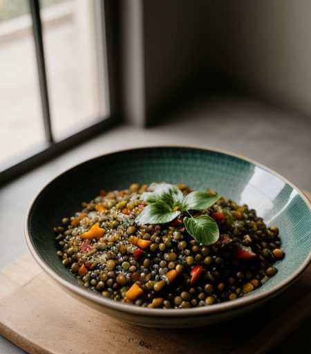 Lentil and Sweet Pepper Salad recipe image