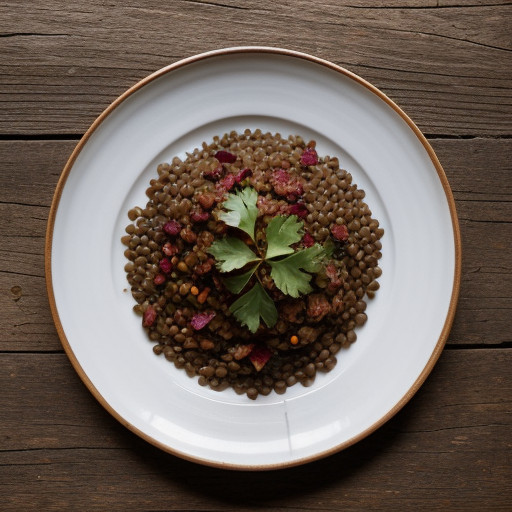 Lentils~ Brown Rice & Bacon recipe image