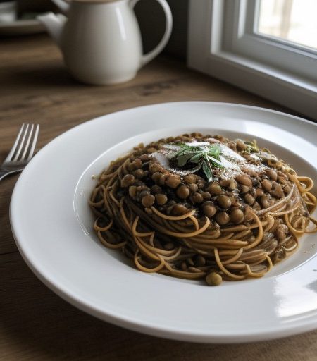 Lentils & Spaghetti recipe image